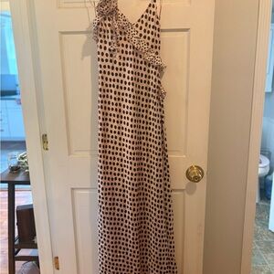 Zara One Shoulder Black Polka Dot Dress